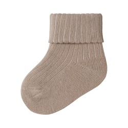 NAME IT BABY Nobbu rib strømper - Sesame