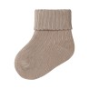 NAME IT BABY Nobbu rib strømper - Sesame
