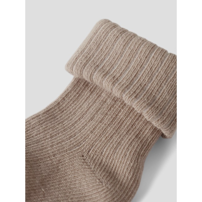 NAME IT BABY Nobbu rib strømper - Sesame