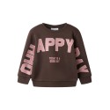 NAME IT MINI Linka langærmet sweatshirt - Chocolate Brown
