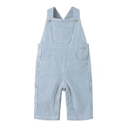 NAME IT BABY Nola loose fit overalls - White/ Moonlight Blue