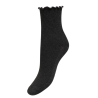 ONLY Caya strømper med bølge kant - Dark Grey Melange