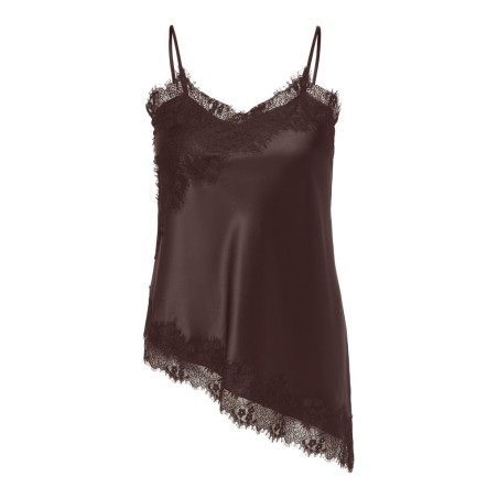 ONLY CARMAKOMA Indona satin blonde Top - Chocolate Torte