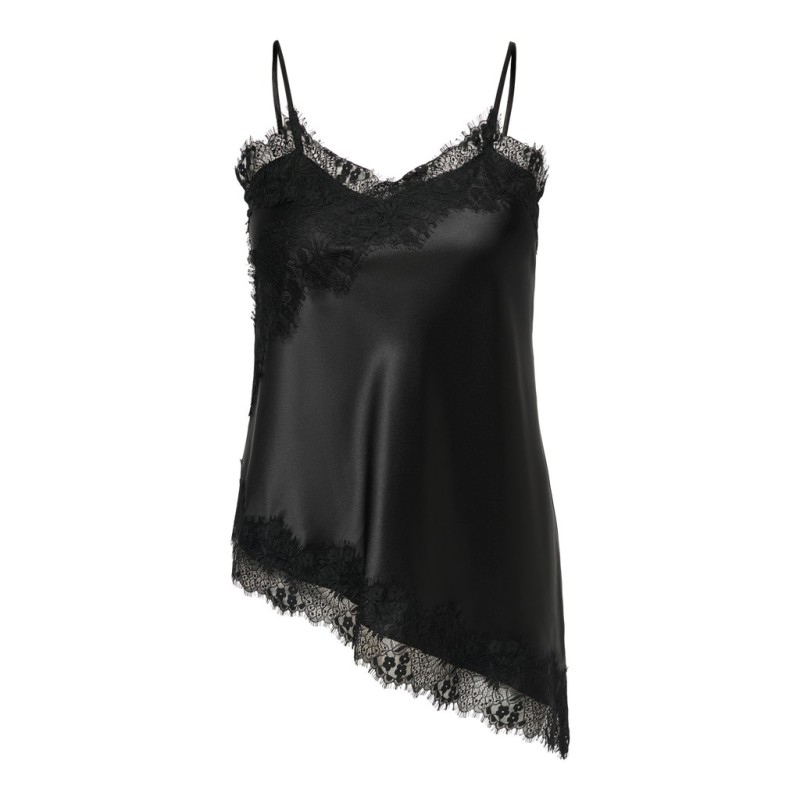 ONLY CARMAKOMA Indona satin blonde Top - Sort