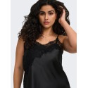 ONLY CARMAKOMA Indona satin blonde Top - Sort