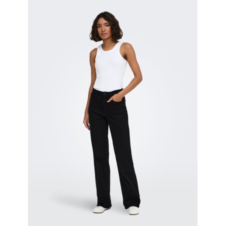 ONLY Juicy HW wide fit jeans - Black
