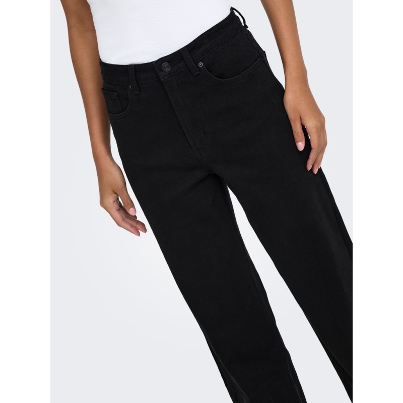 ONLY Juicy HW wide fit jeans - Black