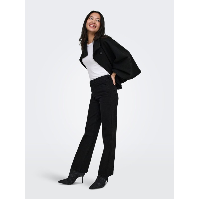 ONLY Juicy HW wide fit jeans - Black