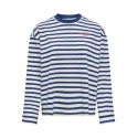 ONLY Freja langærmet Top med striber - Cloud Dancer/ Navy