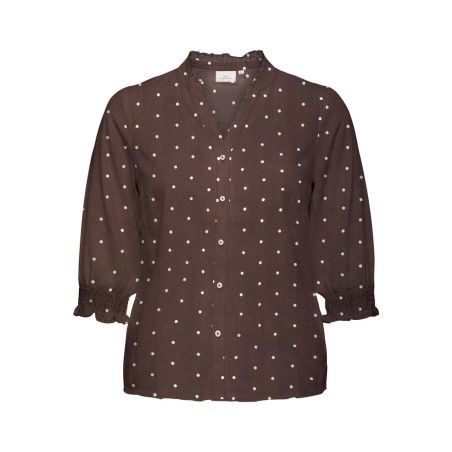 ONLY CARMAKOMA Raya 3/4 top - Deep Mahogany