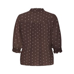 ONLY CARMAKOMA Raya 3/4 top - Deep Mahogany