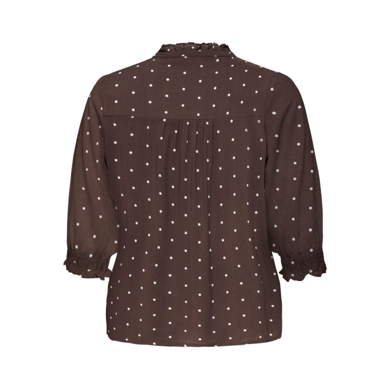 ONLY CARMAKOMA Raya 3/4 top - Deep Mahogany