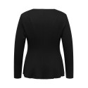ONLY CARMAKOMA Kenya langærmet peplum top - Black