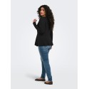 ONLY CARMAKOMA Kenya langærmet peplum top - Black