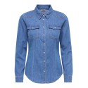 JDY Sandie denim skjorte - Medium Blue Denim