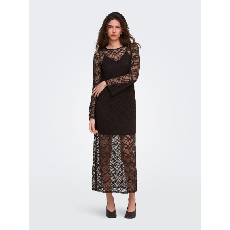 JDY Silvia lace maxi kjole - Mulch
