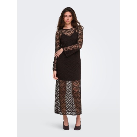 JDY Silvia lace maxi kjole - Mulch