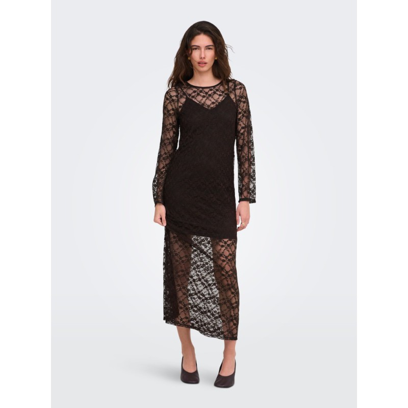 JDY Silvia lace maxi kjole - Mulch