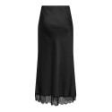 JDY Cally MW midi satin nederdel - Black
