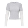 ONLY Dubla Langærmet top - Light Grey Melange
