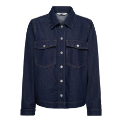 ONLY Belle denim skjorte - Dark Blue Denim