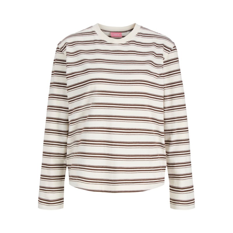 JJXX Sophia boxy langærmet T-shirt - Carafe/ Vanilla