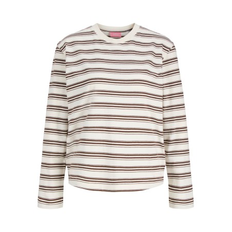 JJXX Sophia boxy langærmet T-shirt - Carafe/ Vanilla