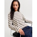JJXX Sophia boxy langærmet T-shirt - Carafe/ Vanilla