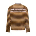 ONLY Freja langærmet T-shirt med striber - Bracken/Buckthorn