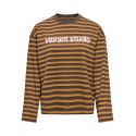 ONLY Freja langærmet T-shirt med striber - Bracken/Buckthorn