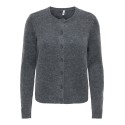 ONLY Olivia langærmet strik cardigan - Dark Grey Melange
