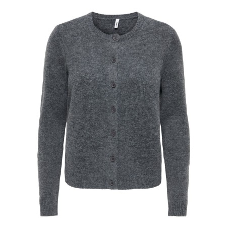 ONLY Olivia langærmet strik cardigan - Dark Grey Melange
