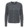 ONLY Olivia langærmet strik cardigan - Dark Grey Melange