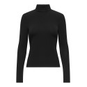 ONLY Glamour langærmet højhalset bluse - Black