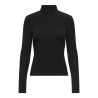 ONLY Glamour langærmet højhalset bluse - Black
