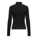 ONLY Glamour langærmet højhalset bluse - Black