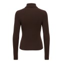 ONLY Glamour langærmet højhalset bluse - Black Coffee