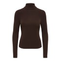 ONLY Glamour langærmet højhalset bluse - Black Coffee