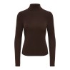 ONLY Glamour langærmet højhalset bluse - Black Coffee