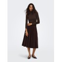 ONLY Glamour langærmet højhalset bluse - Black Coffee