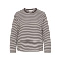 ONLY CARMAKOMA Freja brede langærmet T-shirt - Coffee Bean/Cloud Dancer