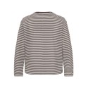 ONLY CARMAKOMA Freja brede langærmet T-shirt - Coffee Bean/Cloud Dancer