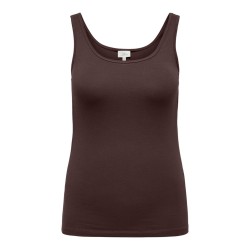 ONLY CARMAKOMA Time tank top - Coffee Bean