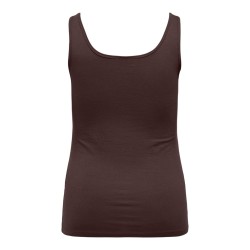ONLY CARMAKOMA Time tank top - Coffee Bean