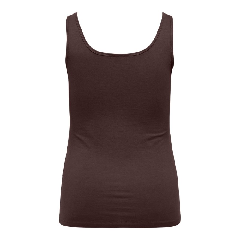 ONLY CARMAKOMA Time tank top - Coffee Bean