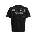 JACK & JONES PLUS Norrebro typo T-shirt - Black