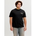 JACK & JONES PLUS Norrebro typo T-shirt - Black