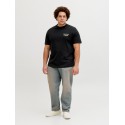 JACK & JONES PLUS Norrebro typo T-shirt - Black