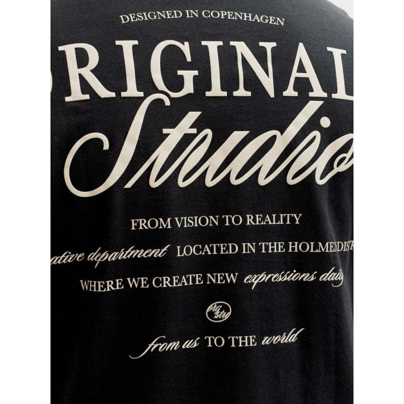 JACK & JONES PLUS Norrebro typo T-shirt - Black