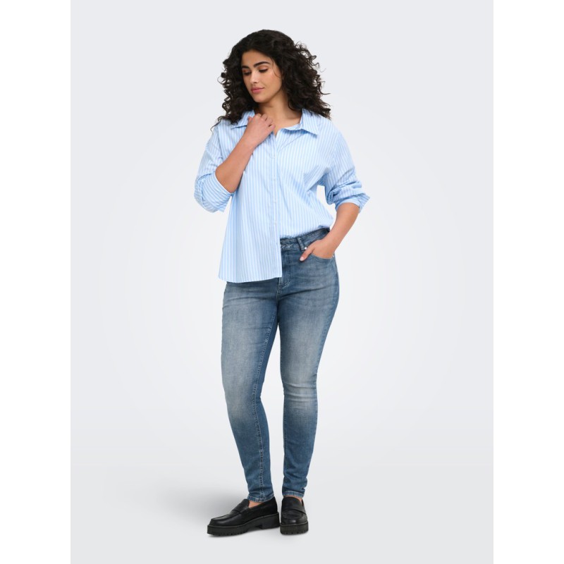 ONLY CARMAKOMA Oregon Alva skjorte - Soft Chambray